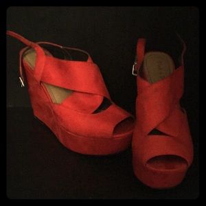 Red Wedge heels
